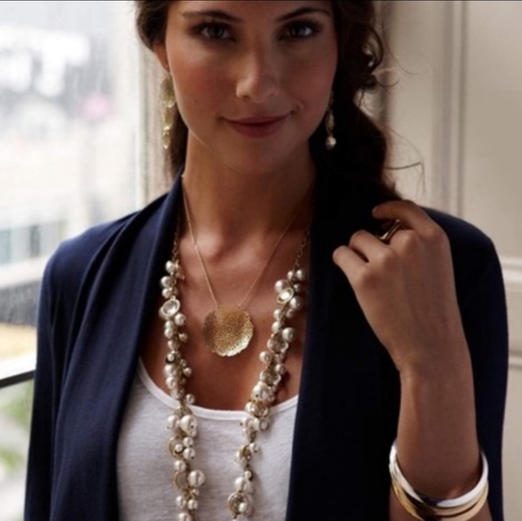 Chloe and isabel pearl and rhinestone long necklac - Picture 2 of 6